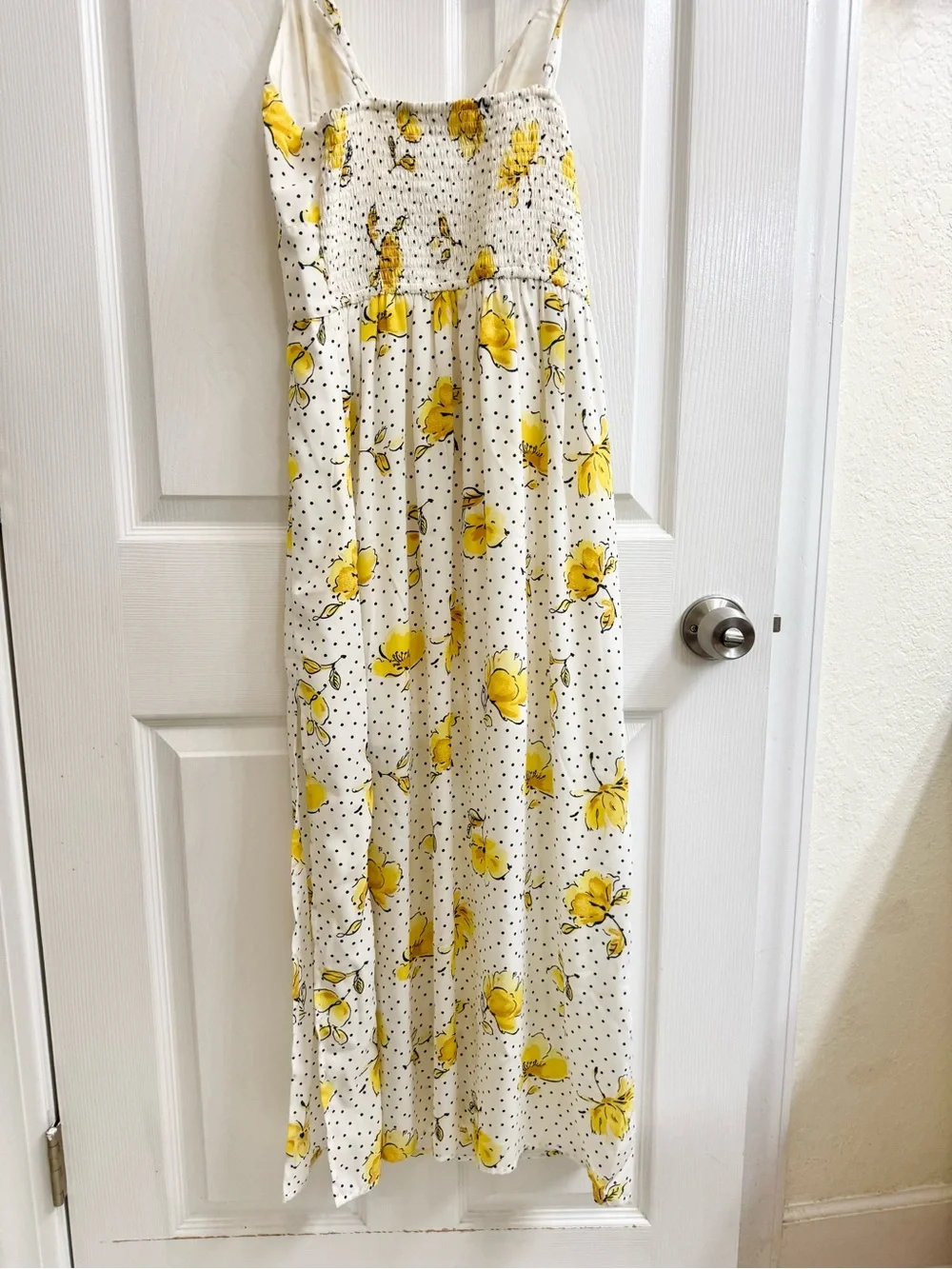 Abercrombie & Fitch White and Yellow Floral Slip Maxi Dress